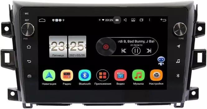 Штатная магнитола LeTrun BPX410-1116 для Nissan Navara (Frontier) IV (D23) 2014-2021 на Android 10 (4/32, DSP, IPS, с голосовым ассистентом, с крутилками) (+ Камера заднего вида в подарок!)