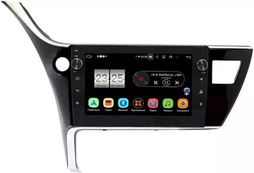 Штатная магнитола LeTrun BPX410-1136 для Toyota Corolla XI 2015-2020 для авто с камерой на Android 10 (4/32, DSP, IPS, с голосовым ассистентом, с крутилками) (+ Камера заднего вида в подарок!)