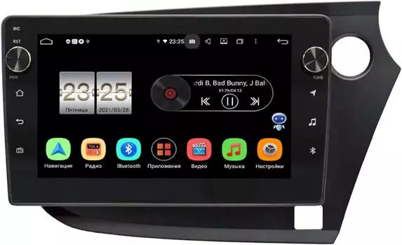 Штатная магнитола LeTrun BPX609-304 для Honda Insight II (2009-2014) (правый руль) на Android 10 (4/64, DSP, IPS, с голосовым ассистентом, с крутилками) (+ Камера заднего вида в подарок!)