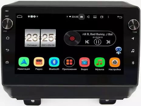 Штатная магнитола LeTrun BPX609-327 для Jeep Wrangler IV (JL) 2017-2021 на Android 10 (4/64, DSP, IPS, с голосовым ассистентом, с крутилками) (+ Камера заднего вида в подарок!)