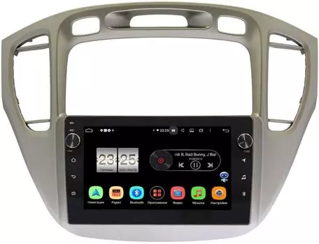 Штатная магнитола LeTrun BPX609-409 для Toyota Highlander (U20) 2001-2007 на Android 10 (4/64, DSP, IPS, с голосовым ассистентом, с крутилками) (+ Камера заднего вида в подарок!)