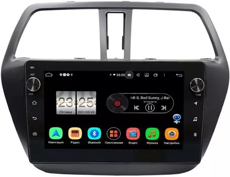 Штатная магнитола LeTrun BPX609-9217 для Suzuki SX4 II 2013-2021 на Android 10 (4/64, DSP, IPS, с голосовым ассистентом, с крутилками) (+ Камера заднего вида в подарок!)