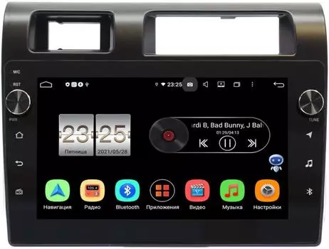Штатная магнитола LeTrun BPX609-9286 для Toyota Land Cruiser 70 2007-2021 на Android 10 (4/64, DSP, IPS, с голосовым ассистентом, с крутилками) (+ Камера заднего вида в подарок!)
