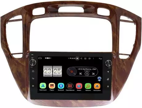 Штатная магнитола LeTrun BPX609-9293 для Toyota Highlander (U20) 2001-2007 (орех, для авто без монитора) на Android 10 (4/64, DSP, IPS, с голосовым ассистентом, с крутилками) (+ Камера заднего вида в подарок!)