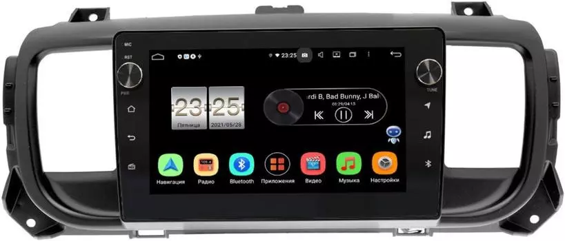 Штатная магнитола LeTrun BPX609-9296 для Citroen SpaceTourer I, Jumpy III 2016-2021 на Android 10 (4/64, DSP, IPS, с голосовым ассистентом, с крутилками) (+ Камера заднего вида в подарок!)