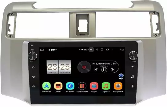 Штатная магнитола LeTrun BPX609-9380 для Toyota 4Runner V 2009-2021 на Android 10 (4/64, DSP, IPS, с голосовым ассистентом, с крутилками) (+ Камера заднего вида в подарок!)