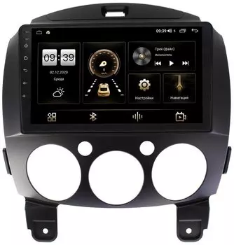 Штатная магнитола Mazda 2 II 2007-2014 LeTrun 4196-9031 на Android 10 (6/128, DSP, QLed) С оптическим выходом (+ Камера заднего вида в подарок!)
