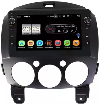 Штатная магнитола Mazda 2 II 2007-2014 LeTrun BPX609-9031 на Android 10 (4/64, DSP, IPS, с голосовым ассистентом, с крутилками) (+ Камера заднего вида в подарок!)