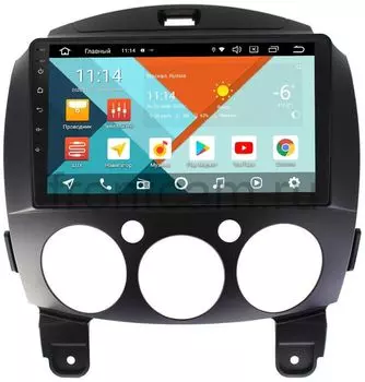 Штатная магнитола Mazda 2 II Wide Media KS9031QR-3/32 DSP CarPlay 4G-SIM на Android 10 (+ Камера заднего вида в подарок!)