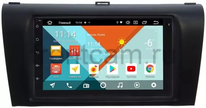 Штатная магнитола Mazda 3 (BK) 2003-2009 Wide Media MT7001PK-2/16-RP-MZ3D-116 на Android 9.1 (DSP 3G-SIM) (+ Камера заднего вида в подарок!)