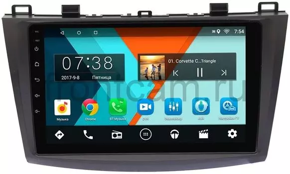 Штатная магнитола Mazda 3 (BL) 2009-2013 Wide Media MT9050MF-2/16 на Android 7.1.1 (+ Камера заднего вида в подарок!)