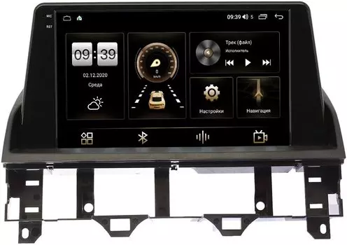 Штатная магнитола Mazda 6 (GG) 2002-2007 LeTrun 4196-9219 на Android 10 (6/128, DSP, QLed) С оптическим выходом (+ Камера заднего вида в подарок!)