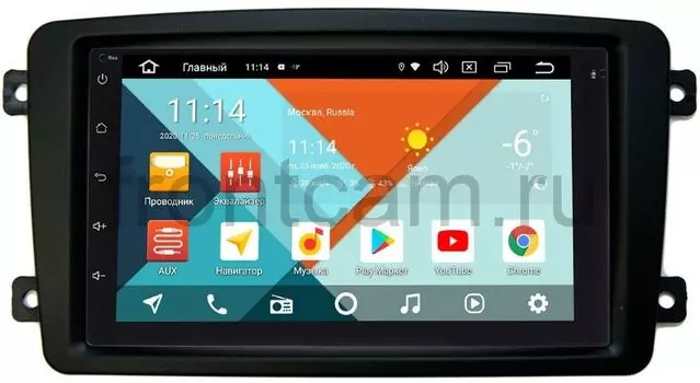 Штатная магнитола Mercedes C-klasse (W203), CLK-klasse (W209), Vito, Viano, G-klasse (W463) Wide Media MT7001PK-2/16-RP-MRCB-51 на Android 9.1 (DSP 3G-SIM) (+ Камера заднего вида в подарок!)