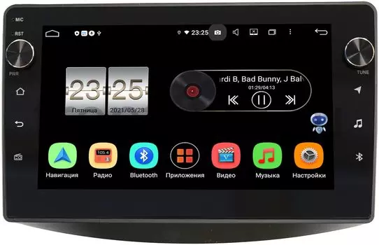 Штатная магнитола Mitsubishi Grandis 2003-2011 (для авто с климат-контролем) LeTrun BPX609-MI097N на Android 10 (4/64, DSP, IPS, с голосовым ассистентом, с крутилками) (+ Камера заднего вида в подарок!)