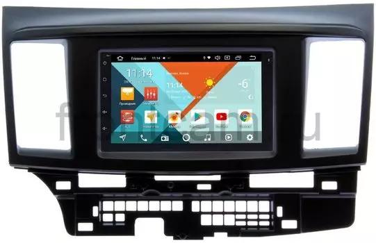 Штатная магнитола Mitsubishi Lancer X 2007-2018 Wide Media MT7001PK-2/16-RP-MMLNB-49 на Android 9.1 (DSP 3G-SIM) (+ Камера заднего вида в подарок!)