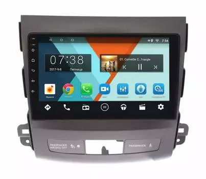 Штатная магнитола Mitsubishi Outlander II (XL) 2006-2012 Wide Media CF9058-OM-4/64 для авто c Rockford на Android 9.1 (TS9, DSP, 4G SIM, 4/64GB) (+ Камера заднего вида в подарок!)