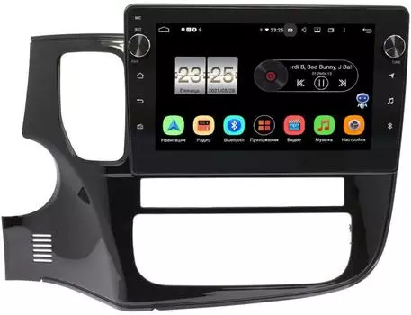 Штатная магнитола Mitsubishi Outlander III 2012-2019 LeTrun BPX410-493 для авто с камерой или круговым обзором 360 на Android 10 (4/32, DSP, IPS, с голосовым ассистентом, с крутилками) (+ Камера заднего вида в подарок!)