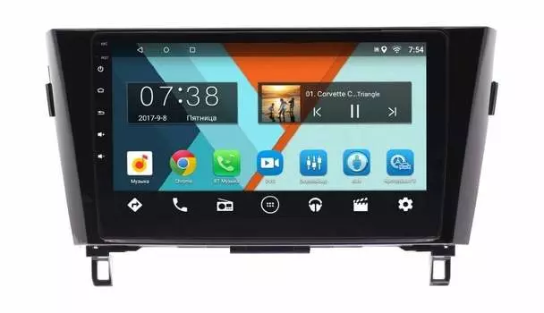 Штатная магнитола Nissan Qashqai II, X-Trail III (T32) 2015-2019 Wide Media CF1077-OM-4/64 (авто с NAVI) на Android 9.1 (TS9, DSP, 4G SIM, 4/64GB) (+ Камера заднего вида в подарок!)