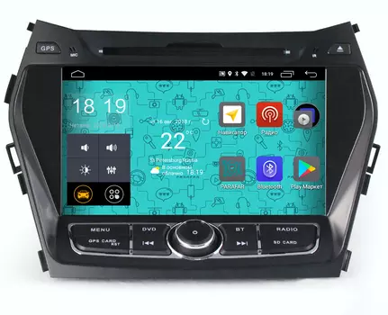 Штатная магнитола Parafar 4G/LTE для Hyundai Santa Fe 3 2012+ c DVD на Android 7.1.1 (PF209D) (+ Камера заднего вида в подарок!)