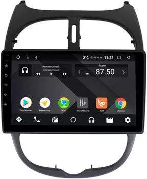 Штатная магнитола Peugeot 206 1998-2012 Wide Media CF9117-OM-4/64 на Android 9.1 (TS9, DSP, 4G SIM, 4/64GB) (+ Камера заднего вида в подарок!)