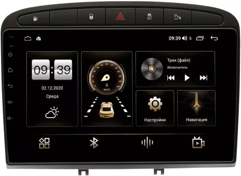 Штатная магнитола Peugeot 308 I, 408, RCZ I 2007-2017 LeTrun 4196-9120 на Android 10 (6/128, DSP, QLed) С оптическим выходом (черный глянец) (+ Камера заднего вида в подарок!)