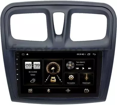 Штатная магнитола Renault Logan II 2013-2020, Sandero II 2013-2020 LeTrun 4196-9-3010 на Android 10 (6/128, DSP, QLed) С оптическим выходом (+ Камера заднего вида в подарок!)