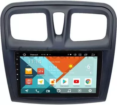 Штатная магнитола Renault Logan II, Sandero II 2013-2020 (9 дюймов) Wide Media KS3010QM-2/32 DSP CarPlay 4G-SIM Android 10 (+ Камера заднего вида в подарок!)