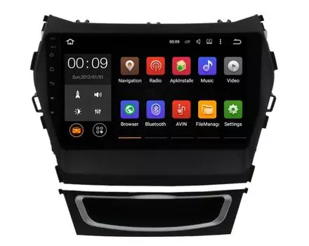 Штатная магнитола Roximo 4G RX-2019-N12 для Hyundai SantaFe 3 Navi (+ Камера заднего вида в подарок!)