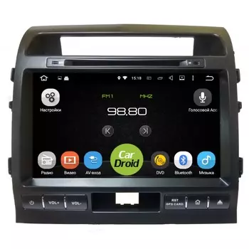 Штатная магнитола Roximo CarDroid RD-1111D для Toyota Land Cruiser 200 2007-2015 (Android 8.0) DSP (+ Камера заднего вида в подарок!)