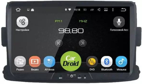 Штатная магнитола Roximo CarDroid RD-3002D для Renault Duster, Sandero, Logan 2 (Android 9.0) DSP (+ Камера заднего вида в подарок!)
