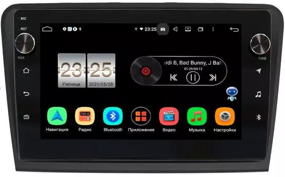 Штатная магнитола Skoda Superb II (B6) 2008-2015 LeTrun BPX410-1085 на Android 10 (4/32, DSP, IPS, с голосовым ассистентом, с крутилками) (+ Камера заднего вида в подарок!)