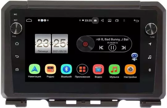 Штатная магнитола Suzuki Jimny IV 2018-2020 LeTrun BPX609-9216 на Android 10 (4/64, DSP, IPS, с голосовым ассистентом, с крутилками) (+ Камера заднего вида в подарок!)
