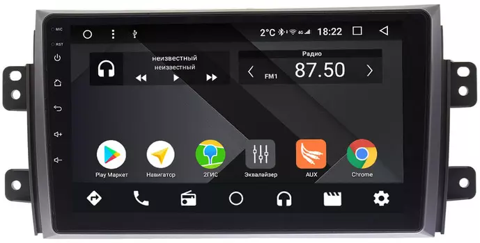 Штатная магнитола Suzuki SX4 I 2006-2014 Wide Media CF9035-OM-4/64 на Android 9.1 (TS9, DSP, 4G SIM, 4/64GB) (+ Камера заднего вида в подарок!)