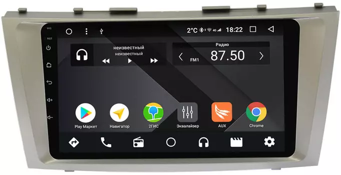 Штатная магнитола Toyota Camry V40 2006-2011 Wide Media CF9037-OM-4/64 на Android 9.1 (TS9, DSP, 4G SIM, 4/64GB) (+ Камера заднего вида в подарок!)