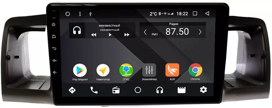 Штатная магнитола Toyota Corolla IX 2000-2007 (совместимость с BYD F3) Wide Media CF9074-OM-4/64 на Android 9.1 (TS9, DSP, 4G SIM, 4/64GB) (+ Камера заднего вида в подарок!)