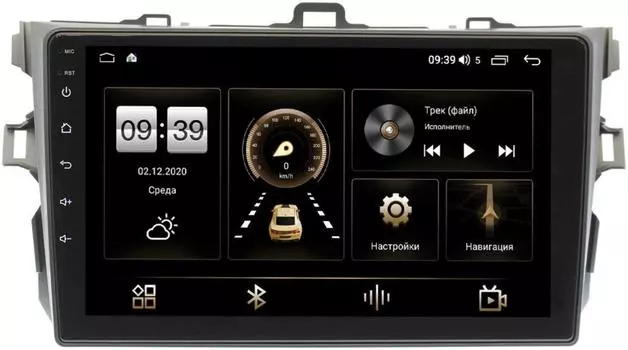 Штатная магнитола Toyota Corolla X 2006-2013 (антрацит, без воздуховодов) LeTrun 4196-9038 на Android 10 (6/128, DSP, QLed) С оптическим выходом (+ Камера заднего вида в подарок!)