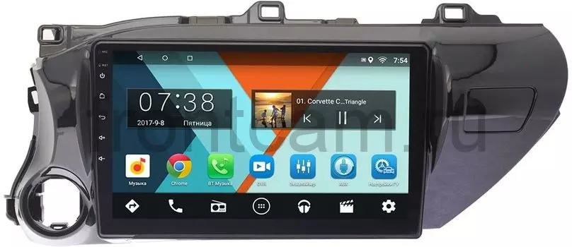 Штатная магнитола Toyota Hilux VIII 2015-2018 Wide Media MT1056MF-2/16 на Android 7.1.1 (+ Камера заднего вида в подарок!)