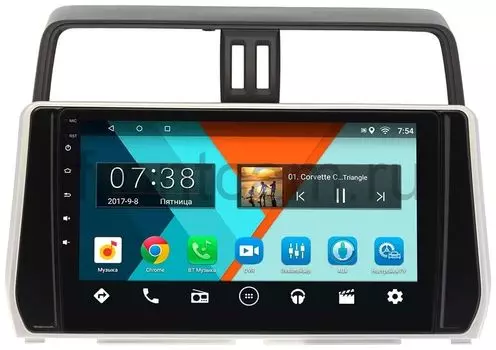 Штатная магнитола Toyota Land Cruiser Prado 150 2017-2019 Wide Media MT1058MF-2/16 на Android 7.1.1 (для авто с 4 камерами) (+ Камера заднего вида в подарок!)
