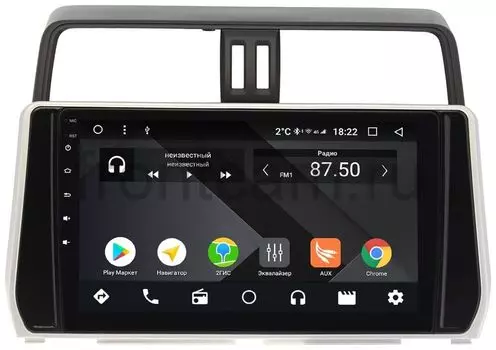 Штатная магнитола Toyota Land Cruiser Prado 150 2017-2019 Wide Media CF1038-OM-4/64 на Android 9.1 (TS9, DSP, 4G SIM, 4/64GB) (для авто без 4 камер) (+ Камера заднего вида в подарок!)