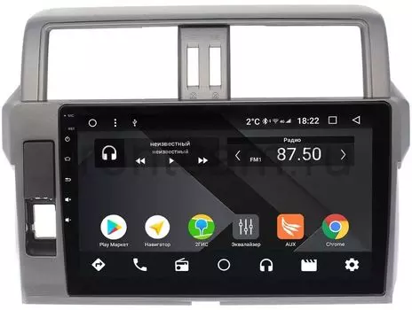 Штатная магнитола Toyota Land Cruiser Prado 150 2013-2017 Wide Media CF1057-OM-4/64 на Android 9.1 (TS9, DSP, 4G SIM, 4/64GB) (для авто с 4 камерами) (+ Камера заднего вида в подарок!)