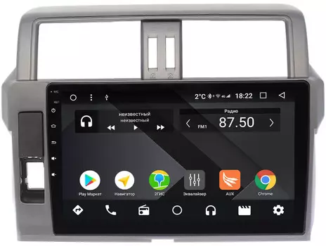 Штатная магнитола Toyota Land Cruiser Prado 150 2013-2017 Wide Media CF1007-OM-4/64 на Android 9.1 (TS9, DSP, 4G SIM, 4/64GB) (для авто без 4 камер) (+ Камера заднего вида в подарок!)