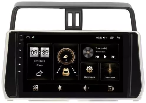Штатная магнитола Toyota Land Cruiser Prado 150 2017-2021 LeTrun 4165-1058 на Android 10 (4G-SIM, 3/32, DSP, QLed) (для авто с 4 камерами) (+ Камера заднего вида в подарок!)