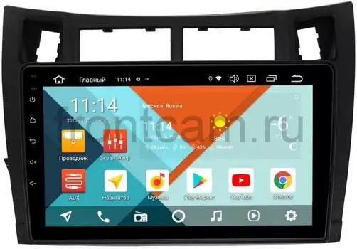 Штатная магнитола Toyota Yaris II (XP90) 2005-2010, Vitz II (XP90) 2005-2010 (черная) Wide Media KS9122QM-2/32 DSP CarPlay 4G-SIM Android 10 (+ Камера заднего вида в подарок!)