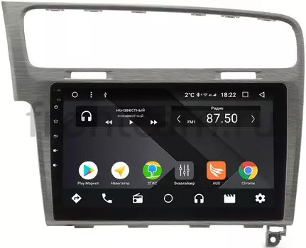 Штатная магнитола Volkswagen Golf 7 2012-2020 (серая) Wide Media CF10-048-PM-4/64 на Android 9.1 (TS9, DSP, 4G SIM, 4/64GB) (+ Камера заднего вида в подарок!)