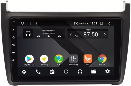 Штатная магнитола Volkswagen Polo 5 2009-2019 Wide Media CF9091-OM-4/64 на Android 9.1 (TS9, DSP, 4G SIM, 4/64GB) (+ Камера заднего вида в подарок!)