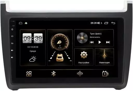 Штатная магнитола Volkswagen Polo 5 2009-2021 LeTrun 4196-9091 на Android 10 (6/128, DSP, QLed) С оптическим выходом (+ Камера заднего вида в подарок!)