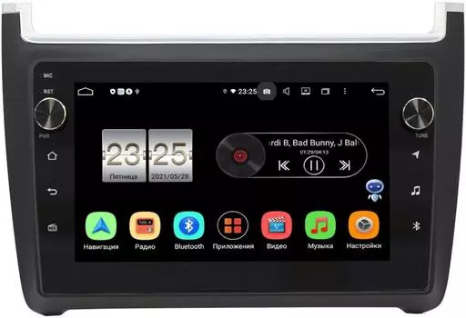 Штатная магнитола Volkswagen Polo 5 2009-2021 LeTrun BPX609-9091 на Android 10 (4/64, DSP, IPS, с голосовым ассистентом, с крутилками) (+ Камера заднего вида в подарок!)