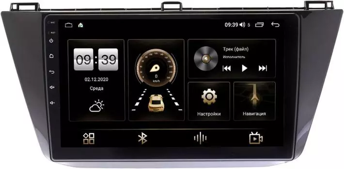 Штатная магнитола Volkswagen Tiguan 2016-2021 LeTrun 3799-10-1122 на Android 10 (4/64, DSP, QLed) (+ Камера заднего вида в подарок!)