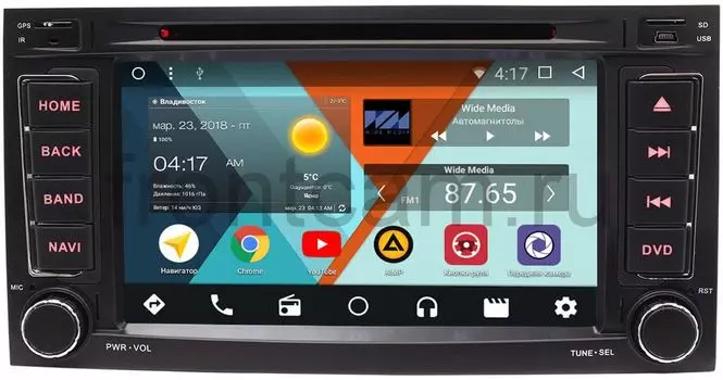 Штатная магнитола Volkswagen Touareg, Multivan T5 2009-2015 Wide Media WM-VS7A808NB-2/16 Android 7.1.2 (4 ядра/2Гб) (+ Камера заднего вида в подарок!)