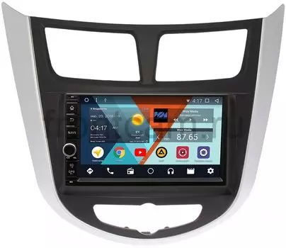 Штатная магнитола Wide Media WM-VS7A706-OC-2/32-RP-HDSL-19 для Hyundai Solaris I 2011-2017 Android 8.0 (+ Камера заднего вида в подарок!)